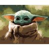 Diamantové maľovanie - BABY YODA (Rámovanie bez rámu a bez vypnutia plátna, Rozmer 40x50 cm)