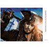 Diamantové maľovanie - KAPITÁN JACK SPARROW SO ŠABĽOU (Rámovanie bez rámu a bez vypnutia plátna, Rozmer 40x50 cm)