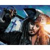 Diamantové maľovanie - KAPITÁN JACK SPARROW SO ŠABĽOU (Rámovanie bez rámu a bez vypnutia plátna, Rozmer 40x50 cm)