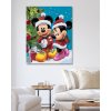 Diamantové maľovanie - MICKEY MOUSE A MINNIE VO VIANOČNOM (Rámovanie bez rámu a bez vypnutia plátna, Rozmer 40x50 cm)