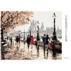 Diamantové maľovanie - SAKURY V PRAHE (RICHARD MACNEIL) (Rámovanie bez rámu a bez vypnutia plátna, Rozmer 40x50 cm)