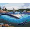 Diamantové maľovanie - VEĽRYBY A POBREŽNÉ MESTO (ROBERT JOHNSON) (Rámovanie bez rámu a bez vypnutia plátna, Rozmer 40x50 cm)