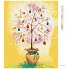 Diamantové maľovanie - VEĽKONOČNÝ STROM S VAJÍČKAMI (Rámovanie bez rámu a bez vypnutia plátna, Rozmer 40x50 cm)