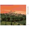 Diamantové maľovanie - MESTO A ZÁPAD SLNKA, TALIANSKO (TED DAVIS) (Rámovanie bez rámu a bez vypnutia plátna, Rozmer 40x50 cm)