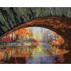 Diamantové maľovanie - JESENNÉ STROMY A MOST (TED DAVIS) (Rámovanie bez rámu a bez vypnutia plátna, Rozmer 40x50 cm)