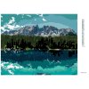Diamantové maľovanie - JEZERO POD HORAMI (TED DAVIS) (Rámovanie bez rámu a bez vypnutia plátna, Rozmer 40x50 cm)