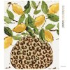 Diamantové maľovanie - CITRONY V LEOPARDEJ VÁZE (HALEY BUSH) (Rámovanie bez rámu a bez vypnutia plátna, Rozmer 40x50 cm)
