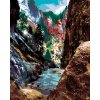 Diamantové maľovanie - RIEKA A STROMY V KAŇONE (TED DAVIS) (Rámovanie bez rámu a bez vypnutia plátna, Rozmer 40x50 cm)