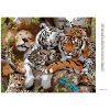 Diamantové maľovanie - LEV, TIGRI A ĎALŠIE MAČKOVITÉ ŠELMY (HOWARD ROBINSON) (Rámovanie bez rámu a bez vypnutia plátna, Rozmer 40x50 cm)