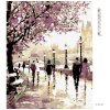 Diamantové maľovanie - SAKURY V PRAHE (Rámovanie bez rámu a bez vypnutia plátna, Rozmer 40x50 cm)