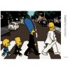 Diamantové maľovanie - SIMPSONOVCI AKO BEATLES (Rámovanie bez rámu a bez vypnutia plátna, Rozmer 40x50 cm)