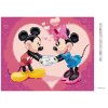 Diamantové maľovanie - MICKEY MOUSE, MINNIE A SRDIEČKA (Rámovanie bez rámu a bez vypnutia plátna, Rozmer 40x50 cm)