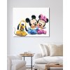 Diamantové maľovanie - MALIČKÝ MICKEY MOUSE, MINNIE A PLUTO (Rámovanie bez rámu a bez vypnutia plátna, Rozmer 40x50 cm)