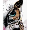 Diamantové maľovanie - ABSTRAKT SOVY (Rámovanie bez rámu a bez vypnutia plátna, Rozmer 40x50 cm)
