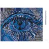 Diamantové maľovanie - ABSTRAKTNÉ MODRÉ OKO (Rámovanie bez rámu a bez vypnutia plátna, Rozmer 40x50 cm)