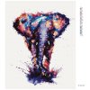 Diamantové maľovanie - ABSTRAKTNÝ MODRÝ SLON (Rámovanie bez rámu a bez vypnutia plátna, Rozmer 40x50 cm)