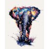 Diamantové maľovanie - ABSTRAKTNÝ MODRÝ SLON (Rámovanie bez rámu a bez vypnutia plátna, Rozmer 40x50 cm)