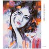 Diamantové maľovanie - ABSTRAKTNÁ ŽENA S KOKTEJLOM (Rámovanie bez rámu a bez vypnutia plátna, Rozmer 40x50 cm)