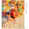 Diamantové maľovanie - AFRICKÁ KRÁSKA (Rámovanie bez rámu a bez vypnutia plátna, Rozmer 40x50 cm)