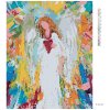 Diamantové maľovanie - ANJEL SO SRDCOM (Rámovanie bez rámu a bez vypnutia plátna, Rozmer 40x50 cm)