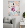 Diamantové maľovanie - BALETKA V RUŽOVÝCH ŠATÁCH (Rámovanie bez rámu a bez vypnutia plátna, Rozmer 40x50 cm)