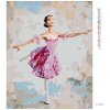 Diamantové maľovanie - BALETKA V RUŽOVÝCH ŠATÁCH (Rámovanie bez rámu a bez vypnutia plátna, Rozmer 40x50 cm)
