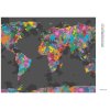Diamantové maľovanie - FAREBNÁ MAPA SVETA (Rámovanie bez rámu a bez vypnutia plátna, Rozmer 40x50 cm)