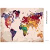 Diamantové maľovanie - FAREBNÁ MAPA SVETA (Rámovanie bez rámu a bez vypnutia plátna, Rozmer 40x50 cm)