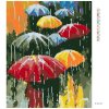 Diamantové maľovanie - FAREBNÉ DÁŽDNIKY (Rámovanie bez rámu a bez vypnutia plátna, Rozmer 40x50 cm)