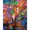 Diamantové maľovanie - FAREBNÝ STROM (Rámovanie bez rámu a bez vypnutia plátna, Rozmer 40x50 cm)