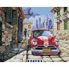 Diamantové maľovanie - ČERVENÉ AUTO (Rámovanie bez rámu a bez vypnutia plátna, Rozmer 40x50 cm)