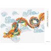 Diamantové maľovanie - ČÍNSKY DRAK V OBLAKOCH (Rámovanie bez rámu a bez vypnutia plátna, Rozmer 40x50 cm)