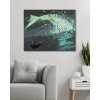 Diamantové maľovanie - FANTASY ZELENÁ VEĽRYBA (Rámovanie bez rámu a bez vypnutia plátna, Rozmer 40x50 cm)