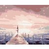 Diamantové maľovanie - DIEVČA NA MÓLE (Rámovanie bez rámu a bez vypnutia plátna, Rozmer 40x50 cm)