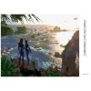 Diamantové maľovanie - JAKE A NEYTIRI PRI POHĽADE NA HORIZONT (Avatar) (Rámovanie bez rámu a bez vypnutia plátna, Rozmer 40x50 cm)