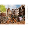 Diamantové maľovanie - BICYKLE V AMSTERDAME (Rámovanie bez rámu a bez vypnutia plátna, Rozmer 40x50 cm)