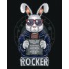Diamantové maľovanie - KRÁLIK ROCKER (Rámovanie bez rámu a bez vypnutia plátna, Rozmer 40x50 cm)