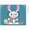 Diamantové maľovanie - KRÁLIK S OKULIARMI (Rámovanie bez rámu a bez vypnutia plátna, Rozmer 40x50 cm)