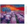 Diamantové maľovanie - LEVANDUĽOVÉ POLE PRI ZÁPADE SLNKA II (Rámovanie bez rámu a bez vypnutia plátna, Rozmer 40x50 cm)