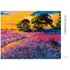 Diamantové maľovanie - LEVANDUĽOVÉ POLE SO STROMAMI (Rámovanie bez rámu a bez vypnutia plátna, Rozmer 40x50 cm)