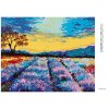 Diamantové maľovanie - LEVANDUĽOVÉ POLE V PROVENCE (Rámovanie bez rámu a bez vypnutia plátna, Rozmer 40x50 cm)