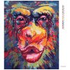 Diamantové maľovanie - BOZKÁVAJÚCE OPICE (Rámovanie bez rámu a bez vypnutia plátna, Rozmer 40x50 cm)