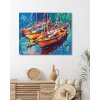Diamantové maľovanie - LODIČKY NA VODE (Rámovanie bez rámu a bez vypnutia plátna, Rozmer 40x50 cm)