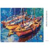 Diamantové maľovanie - LODIČKY NA VODE (Rámovanie bez rámu a bez vypnutia plátna, Rozmer 40x50 cm)