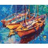 Diamantové maľovanie - LODIČKY NA VODE (Rámovanie bez rámu a bez vypnutia plátna, Rozmer 40x50 cm)