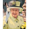 Diamantové maľovanie - MÁVAJÚCA KRÁĽOVNÁ ALŽBETA II. (Rámovanie bez rámu a bez vypnutia plátna, Rozmer 40x50 cm)