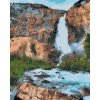 Diamantové maľovanie - VODOPÁD V LESE (Rámovanie bez rámu a bez vypnutia plátna, Rozmer 40x50 cm)