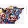 Diamantové maľovanie - VLASATA KRAVA (Rámovanie bez rámu a bez vypnutia plátna, Rozmer 40x50 cm)