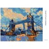 Diamantové maľovanie - TOWER BRIDGE V LONDÝNE (Rámovanie bez rámu a bez vypnutia plátna, Rozmer 40x50 cm)