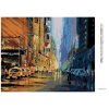 Diamantové maľovanie - VEČERNÝ ŽIVOT V NEW YORKU (Rámovanie bez rámu a bez vypnutia plátna, Rozmer 40x50 cm)